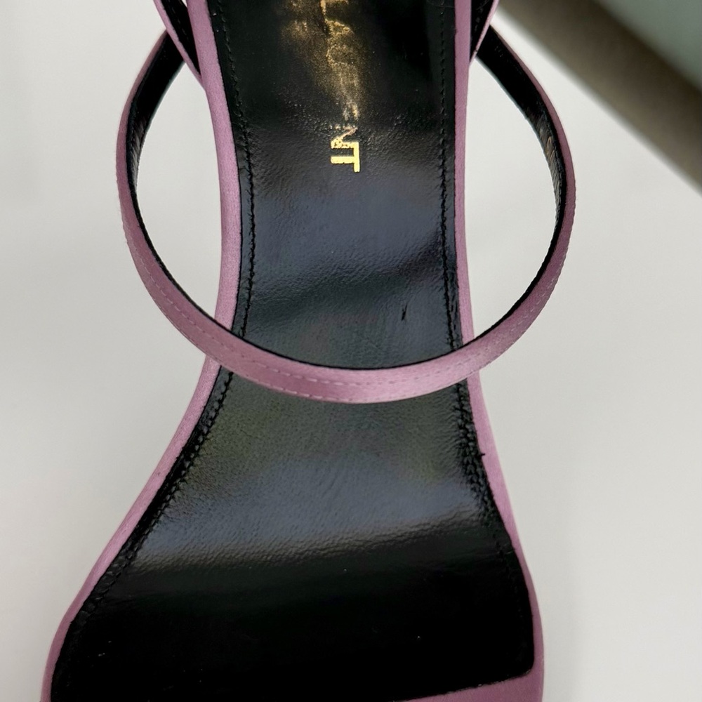 Saint Laurent ‘Dive’ ancient pink sandal heel size 37.5 - Picture 6 of 16